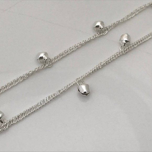 Anklet Payal Silver Tone Bell Foot Women Fashion J - Picture 5 of 10